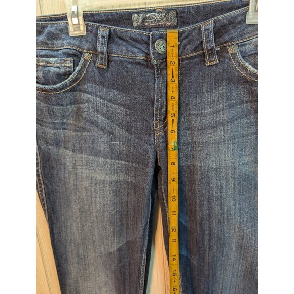 Silver Jeans Frances 18" Bootcut Flare Size Womens 33x33 Low Rise Dark Wash - Picture 10 of 11